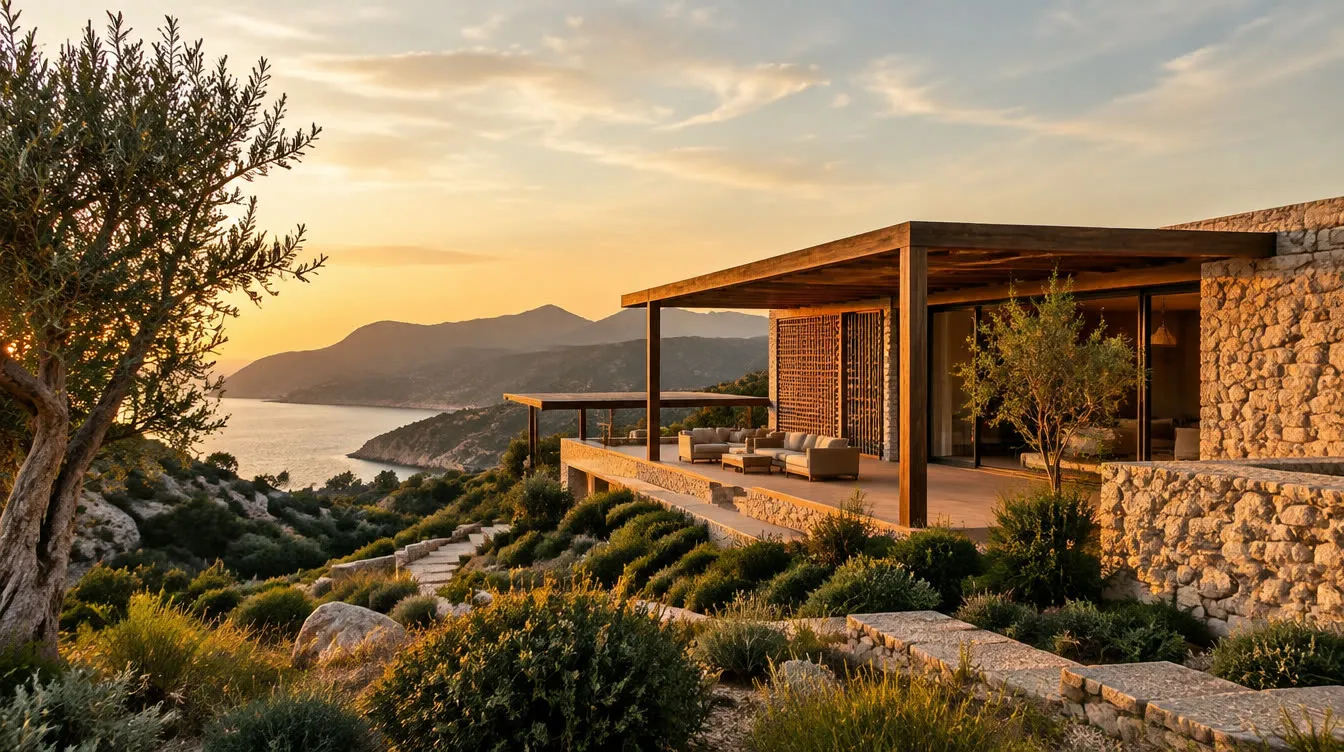 Arquitectura mediterránea contemporánea — imagen conceptual, no obra ejecutada por JEF Projects