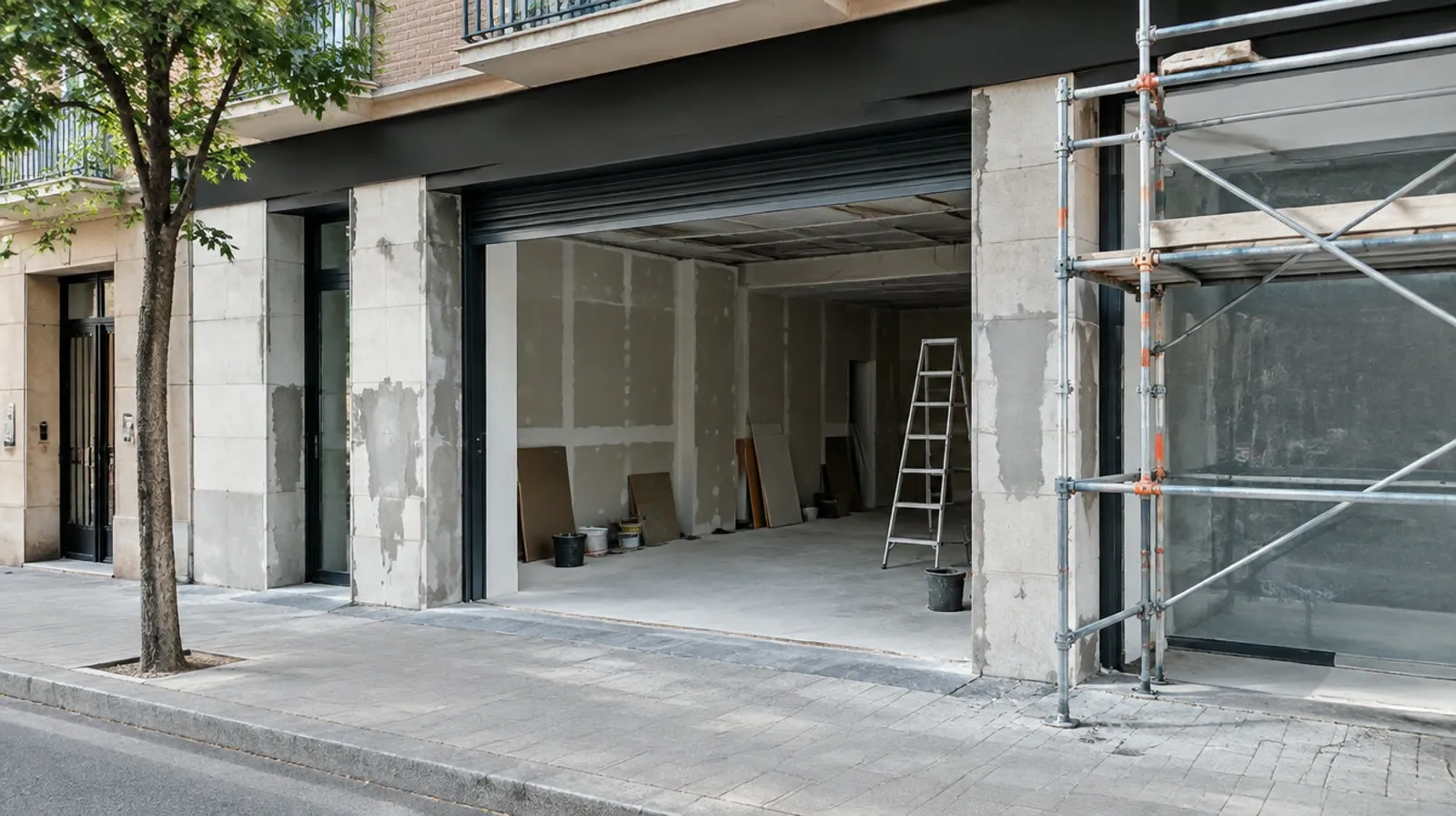 Local comercial en adecuación técnica — imagen conceptual